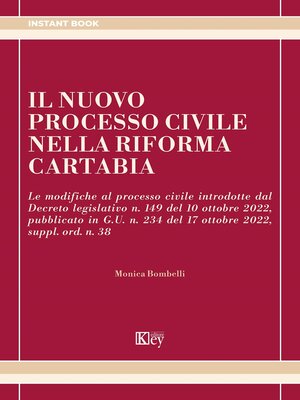 cover image of Il nuovo processo civile nella riforma Cartabia